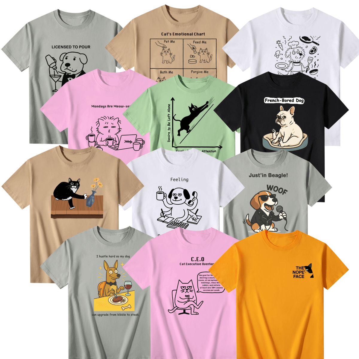 Holiday Mystery Gift Box π - 3 Random Pet-themed Tees