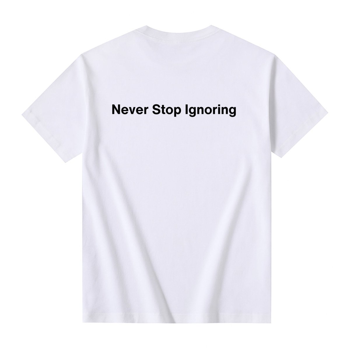 ”Never Stop Ignoring“ - The Nope Face Cat Tee Unisex