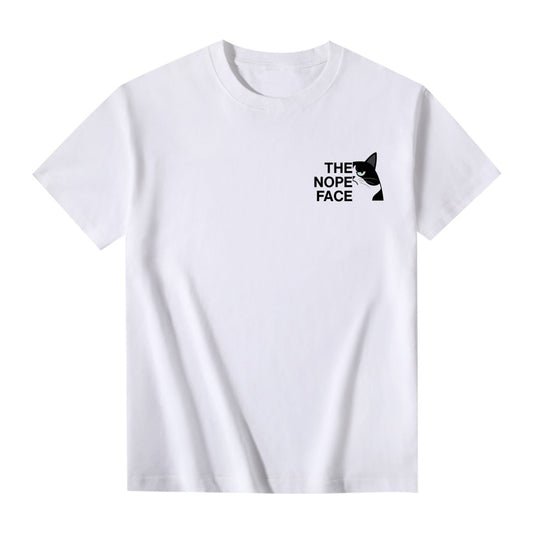 ”Never Stop Ignoring“ - The Nope Face Cat Tee Unisex
